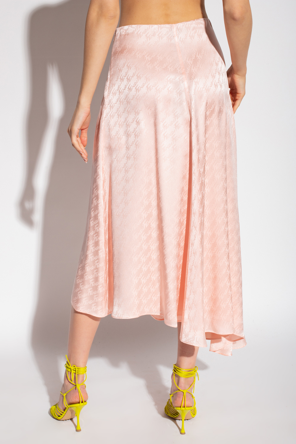 スカート FENDI Antiqued Pink Tulle Skirt FENDI SILK TOP | Pink Silk skirt Fendi